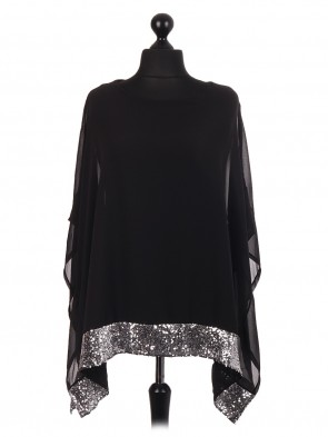 Chiffon sequin embellished kafatan tunic