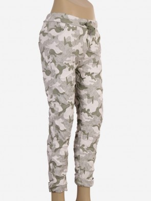 Italian Camouflage Embossed Magic Pants