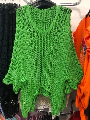 Italian Crochet Batwing Tunic Top