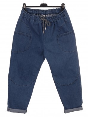 Italian Front Pockets Detail Regular Fit Denim Trousers