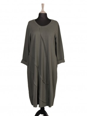 Italian Panelled Lagenlook Dress With Side Pockets