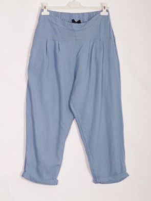 Italian Pleated Relaxed Fit Linen Trousers