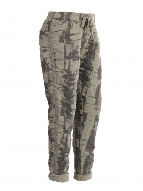 Italian Printed Diamante Side Panel Magic Pants