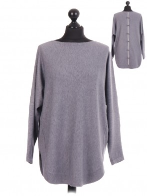 Italian Diamante Bow Back Jumper