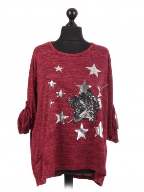 Italian Sequin Star Top