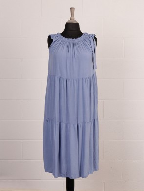 Italian Sleeveless Tiered Maxi Dress