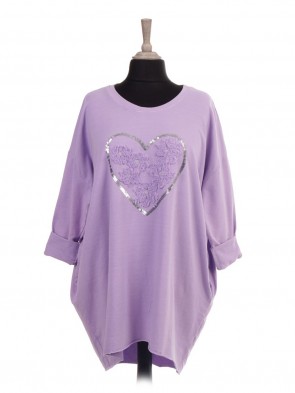 Italian Tape Embroidered Flowers and Heart Sequin Top