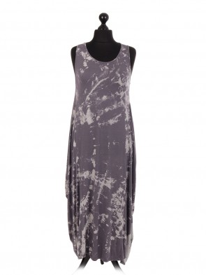 Italian Tie & Dye Print Lagenlook Dress