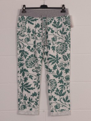 Italian Tropical Print Cotton Trousers