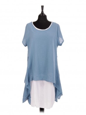 Italian Two Layered Cotton Tunic Dress