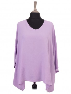 Italian V-neck Batwing Tunic Top