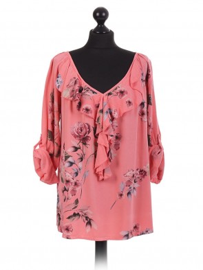 Ruffle Floral Blouse