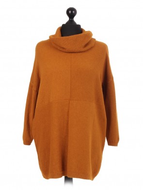 Cashmere Mix Italian Cowl Neck Jumper