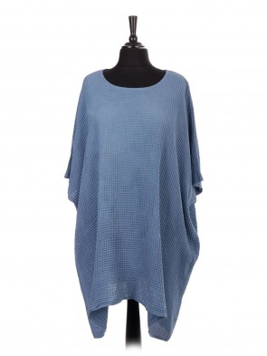 Italian Waffle Weave Batwing Top